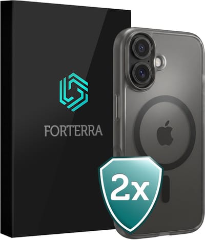 Hoesje 2 Stuks - Geschikt voor Apple iPhone 16 - Magsafe Compatible - Sterk & Shockproof - Shock Proof Case - Back Cover - Telefoon Hoes - Zwart