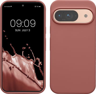 kwmobile hoesje geschikt voor Google Pixel 9 / Pixel 9 Pro case - Siliconen telefoonhoesje - Telefoon beschermhoes - Smartphone cover in winter roze