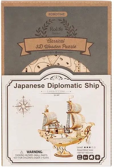 Robotime 3D puzzel modelbouw pakket Japanese Diplomatic Ship TG307