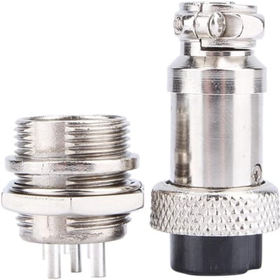 Allecto - Aviation Plug - GX16 Connector - 3Pins - Verbindingsset - Elektrische Toepassingen - Duurzaam - Hoogwaardige Kwaliteit - Zwart