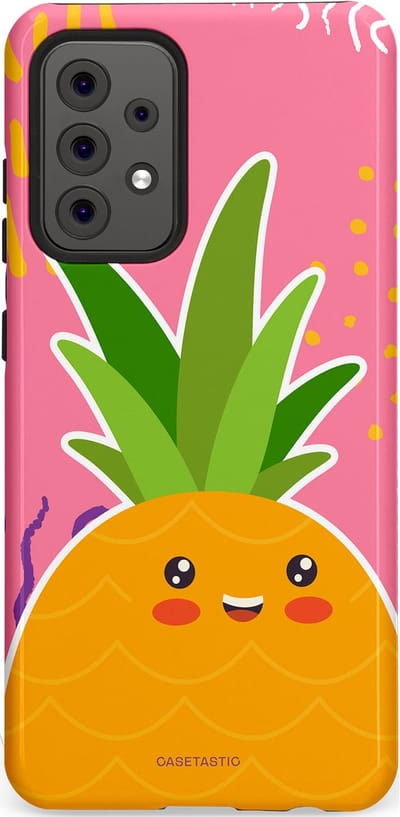 Casetastic Hoesje Geschikt voor Samsung A52 (4G/5G/s) - Stijlvolle Beschermende Duo-layer Case - Zoete Ananasdroom