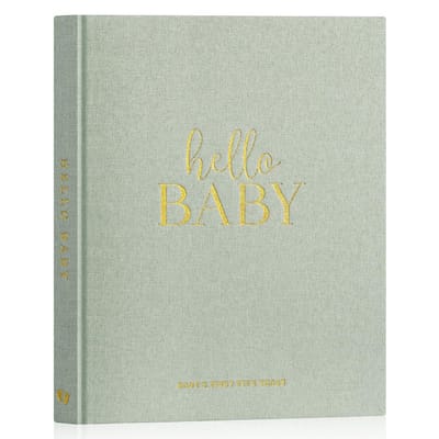 Dailygoods- Geboorteboek met ruimte voor 5 jaar herinneringen - Baby Album - Baby Fotoalbum - Persoonlijk Scrapbook - Genderneutraal - Schattige dierenillustraties - Babyalbum