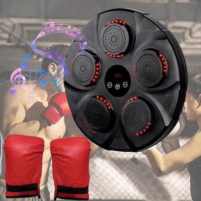 Slimme Boksmachine - Muziek Bokstrainer - Thuis Sporten - Met Bluetooth Muziek - 40x40cm - Zwart