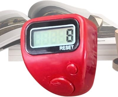 Vingerklikteller - Elektronische Tellen - Activiteiten Tellen - Comfortabele Pasvorm - Universeel - Rood