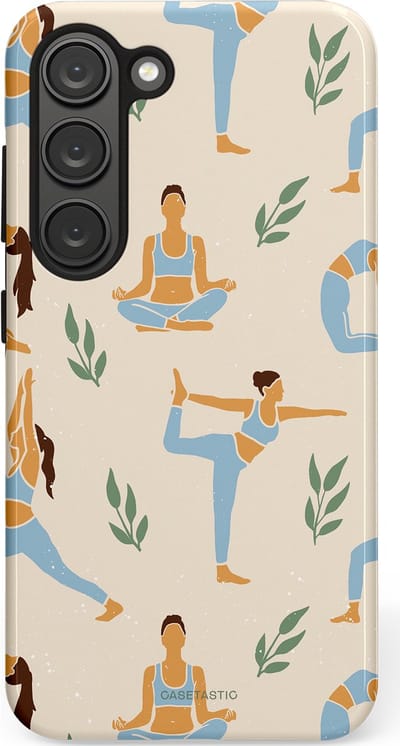 Casetastic Hoesje Geschikt voor Samsung S23 - Stijlvolle Beschermende Duo-layer Case - Yoga zen