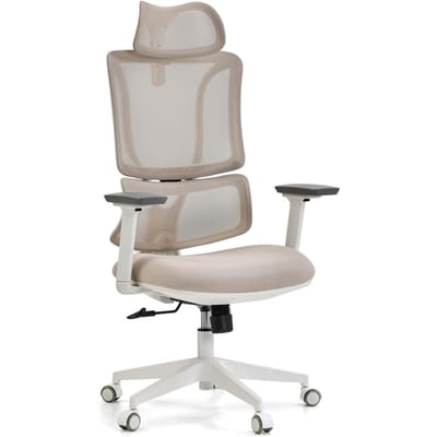 Bureaustoel / draaistoel ERGOMY W Zitting stof / rugleuning netstof beige mybuero