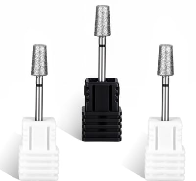 3 stuks nagelboor set, nagelfrees bits, nagelfrees opzetstukken, diamant nagelriem bits, freesbits voor manicure, nagelverzorging, verwijderen nagelriem kit