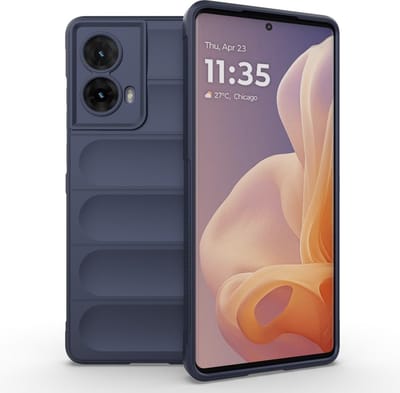 Coverup Hoesje - Geschikt voor Motorola Moto G85 Hoesje - Coverup Hands-On Rugged Back Cover - Donkerblauw