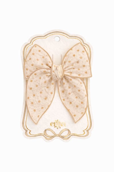 Mrs Ertha Fable Haarclip met Strik - Blush Dots