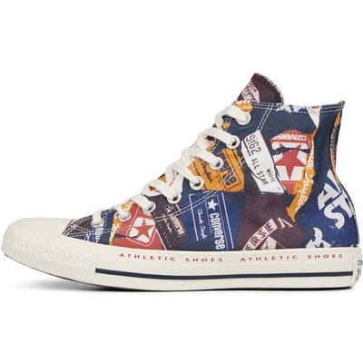 Converse Chuck Taylor All Star Bold Branding High Top Comfortabele Canvas Schoenen Unisex Sneakers Kleurrijk 166498C 37 white