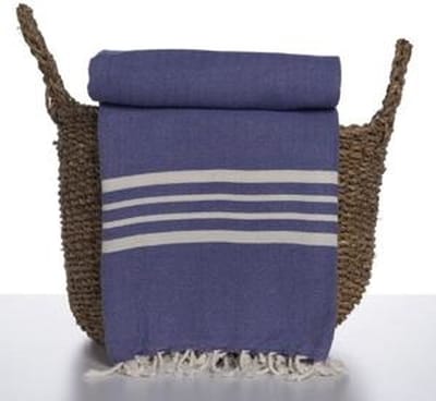 Lalay Hamamdoek Krem Sultan XXL Violet 220x170cm - violet - 220 - 170 - XXL Strandlaken - Tweepersoons strandlaken - 2 Persoons Stranddoek - Picknickkleed - Festivalkleed - Plaid - Hamamdoek groot