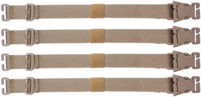 VHV - Rugzak riemen - Straps - Bevestigingsbanden - Tactische accessoires - Set van 4 - Verstelbaar - Stevig - Voor kamperen, wandelen en outdoor - Khaki