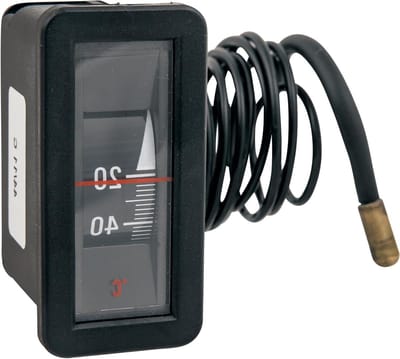 Ketelthermometer - Temperatuurmeter - Verwarmingssysteem - Lange capillaire leiding - 1500mm leiding - Zwart