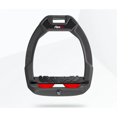 Veiligheids stijgbeugels Gehoekt Ultra Grip Antraciet/Zwart/Rood Flex-On Safe-On