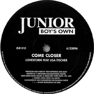 12inch Plaat LOVESTORM, LISA FISCHER - Come Closer JNR010 Junior Boy's Ow 2006 VK Dance & Electronica Gebruikt gray