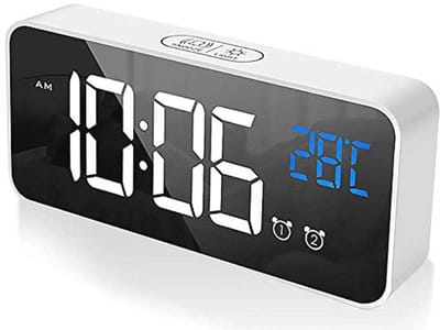 Digitale Wekker met Spiegelweergave en USB-Opladen - Alarmfunctie, Temperatuurweergave en Slaapstand