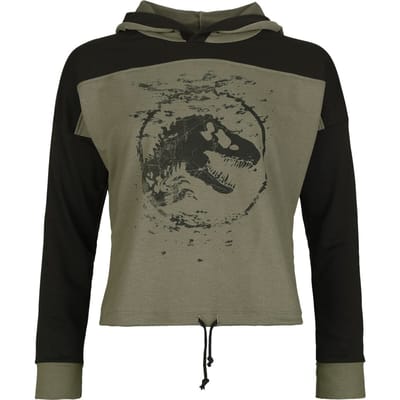 Jurassic Park Jurassic World - Reflections Dames Trui met capuchon - groen/zwart - XXL