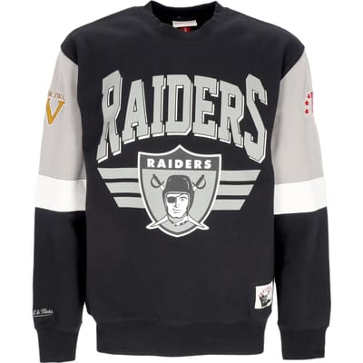 Herensweatshirt met ronde hals Nfl All Over Crew 3.0 Oakrai originele teamkleuren