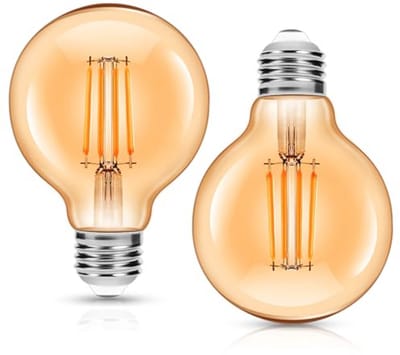 Vintage Edison-lamp G80 E27 LED 4W Warmwit 500lm Amberglas