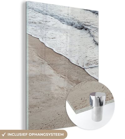 MuchoWow® Glasschilderij 120x160 cm - Schilderij acrylglas - Zee - Strand - Zomer - Foto op glas - Schilderijen