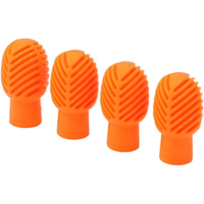 4 STUKS Drumstok Stille Oefentip Silicone Rekbaar Drum Oefen Percussie Tip Grijs oranje