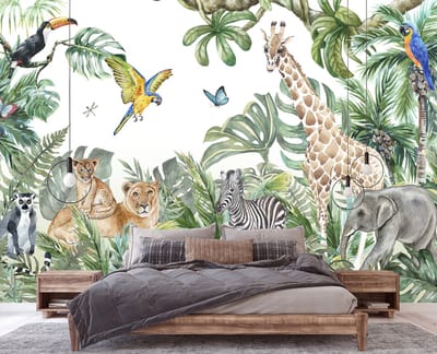 Fotobehang - Dieren - Jungle - Vliesbehang - (254 x 184 cm)