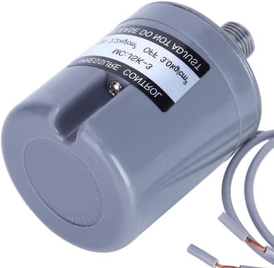 Drukschakelaar Pomp - Automatische Controller - Waterdruk Regelen - Verzilverde Verbindingen - 220V - Zwart