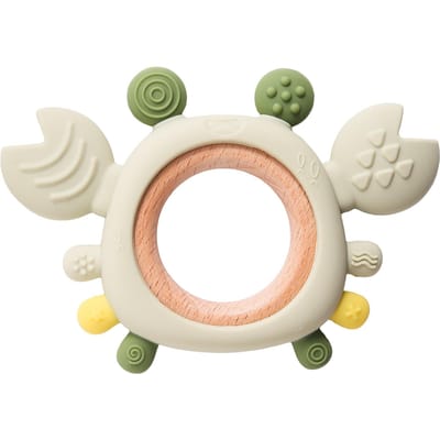 Siliconen Baby Bijtring Baby Speelgoed 0 Tot 6 Maanden Bpa Vrij Kauwen Tandjes Speelgoed Krab Houten Ring Bijtring Reborn Siliconen Baby Speelgoed groen