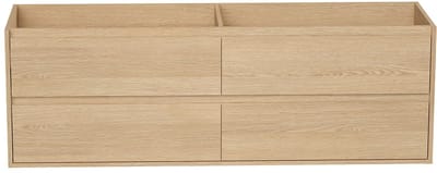 Vente-unique Meubel onder wastafel - Eikenfineer - 150 cm - MILIPAM