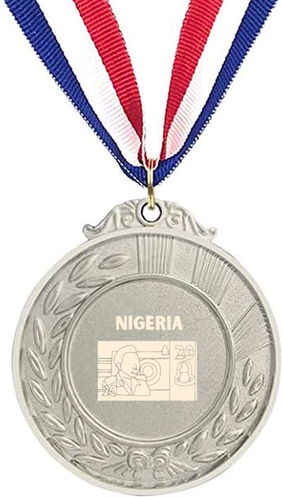Akyol - nigeria medaille zilverkleuring - Piloot - toeristen - nigeria cadeau - beste land - leuk cadeau voor je vriend om te geven