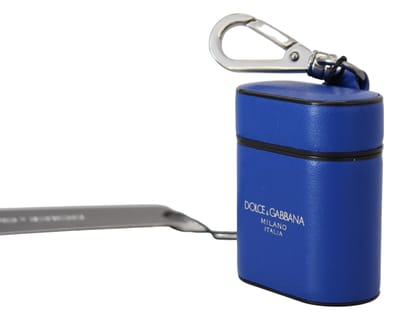 Dolce & Gabbana Elegante Blauwe Leren Airpods Dameshoes