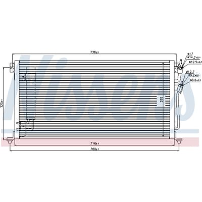 Condensator, airconditioning NISSENS 940439