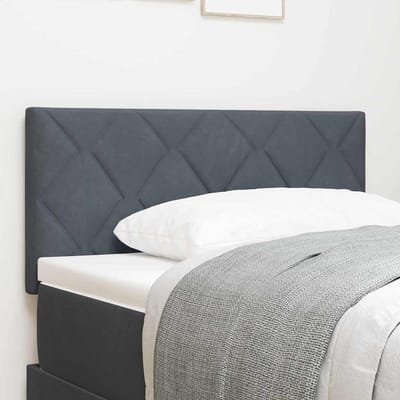 vidaXL - LED - Hoofdbord - Donkergrijs - 90 - cm - Fluweel