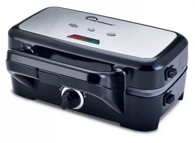Little Balance 8368 - Wafelijzer en grill in 1 apparaat - 2 sets afneembare platen voor wafels, sandwiches, panini's, grillen - PFAS vrij