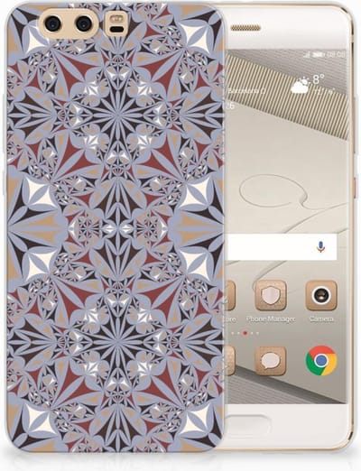 Huawei P10 Plus TPU Siliconen Hoesje Flower Tiles