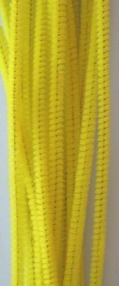 Chenille geel 6 milimeter x 30 centimeter 20st