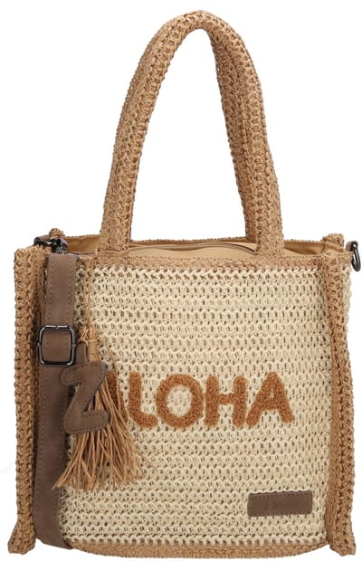 Zebra Trends Moana Shopper - Handtas - Schoudertas - Riet - Dames - Zomer - Tote Bag - Dames Tas - Natuur