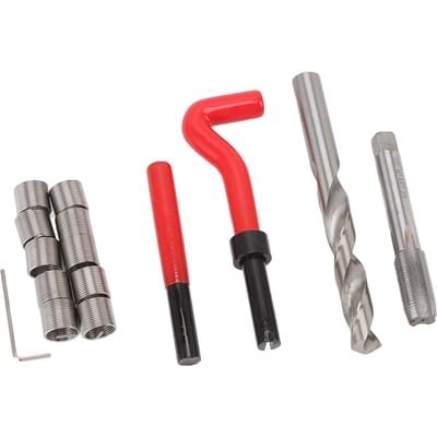 Draadreparatieset Metrisch Staal Boor Tap Inzetstukken Gereedschap voor Automotive Motorreparatie M14x1.25 gray