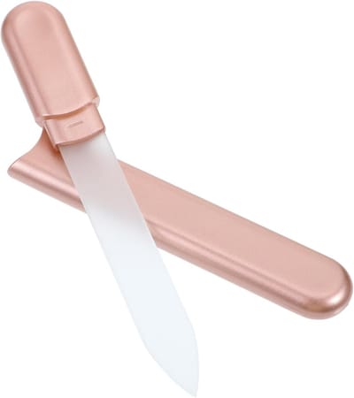 Glazen Vijl voor Natuurlijke Nagels - Dubbelzijdige Geëts voor Dikke Vingernagels, Ideaal voor Reizen en Verzorging, Perfecte Cadeaus voor Vrouwen en Meisjes