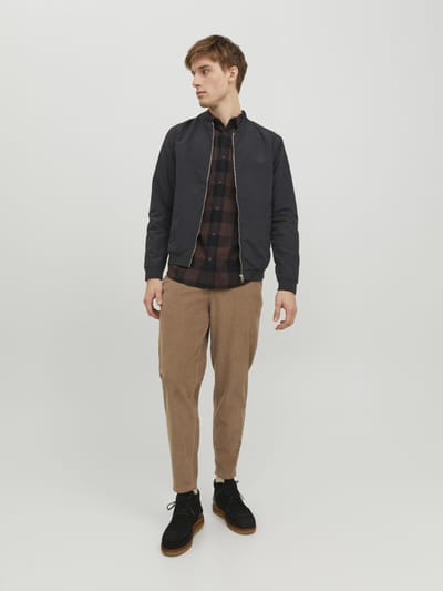 Jack & Jones - Heren Jas zomer Roy Bomber Jacket - Zwart - Maat S