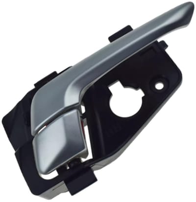 Dailygoods- Binnendeurklink Chroom/Zwart - Deurgreep Auto - Compatibel met Kia Picanto/Morning 2011-2016 - Metaal/Plastic - Links/rechts Achter