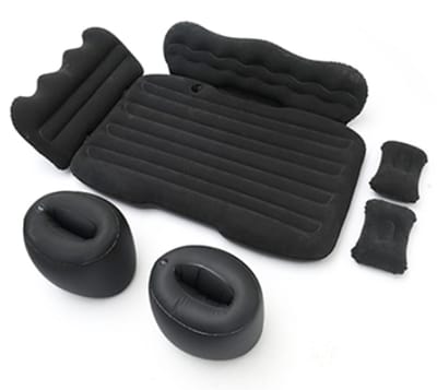 Auto Luchtbed voor SUV – Opblaasbaar Matras 2 Personen (128×77 cm) – Inclusief 12V Pomp, Kussens & Opbergtas – Zwart