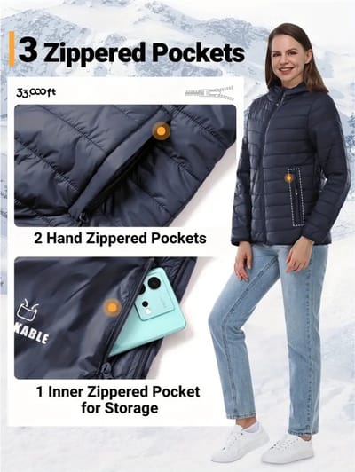 Livano Winterjas - Parka - Dames - Winter - Jas - Volwassen - Stijlvol - Marineblauw - XL