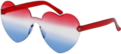 Folat - Feestbril - Hart rood wit blauw - WK voetbal 2026 - WK voetbal versiering - WK voetbal outfit - Nederland WK