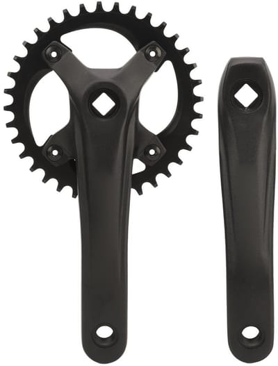 Dailygoods- Crankstel 104 BCD 36T - Aluminiumlegering - Lichtgewicht - Schokbestendig - Voor mountainbike - Inclusief crankarmset - Fietskrankarmset