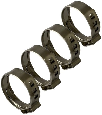 37-40 mm O-clips, 304 Roestvrijstalen Enkeloorslangklemmen Schroefklem x4