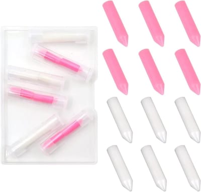 Navulbare diamantschilderpen met roterende lijmpuntboorpen voor nagelkunst en edelstenen, ideaal voor creatieve projecten, set van 12 stuks