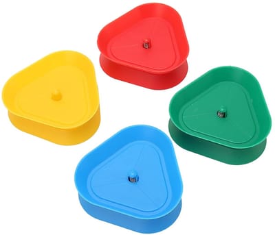 longziming -Kaartenhouder Driehoek – Handsfree Pokerhouder – Kaartenstandaard voor Kinderen, Volwassenen en Senioren – Ideaal voor Pokeravonden & Familiekaartspellen – 4 Kleuren Set
