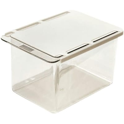 1 STUKS Transparante lade opbergdoos onder spiegelkast Organisator Badkamer Katoenen staaf Make-up Uittrekbare doos white