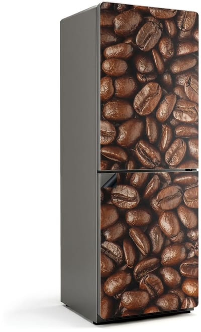 Wallfluent Magnetische Koelkastmat - Close-up van koffiebonen Koelkast Magneet Sticker - 70 cm x 190 cm - Bruin Magnetische Koelkastmat - Koelkast Cover Magneet - Magneet Poster Voor Koelkast - Herbruikbare Magneetmat Koelkast